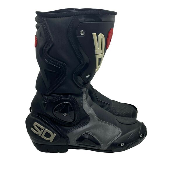 Sidi Womens Black Leather Mid Calf Block Heel Italy Racing...